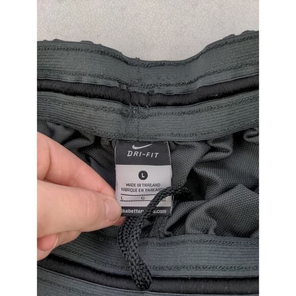 Nike Drifit Athletic Shorts Size L Gray & Yellow Embroidered Swoosh Logo - Picture 7 of 11